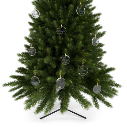 Glass Ornaments Merry Rhoyal Christmas 2024 Royal Blue and Yellow Sorority Inspired Ornament