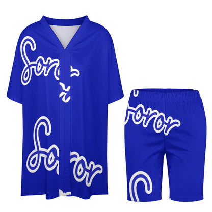 V-neck bat sleeve two piece set