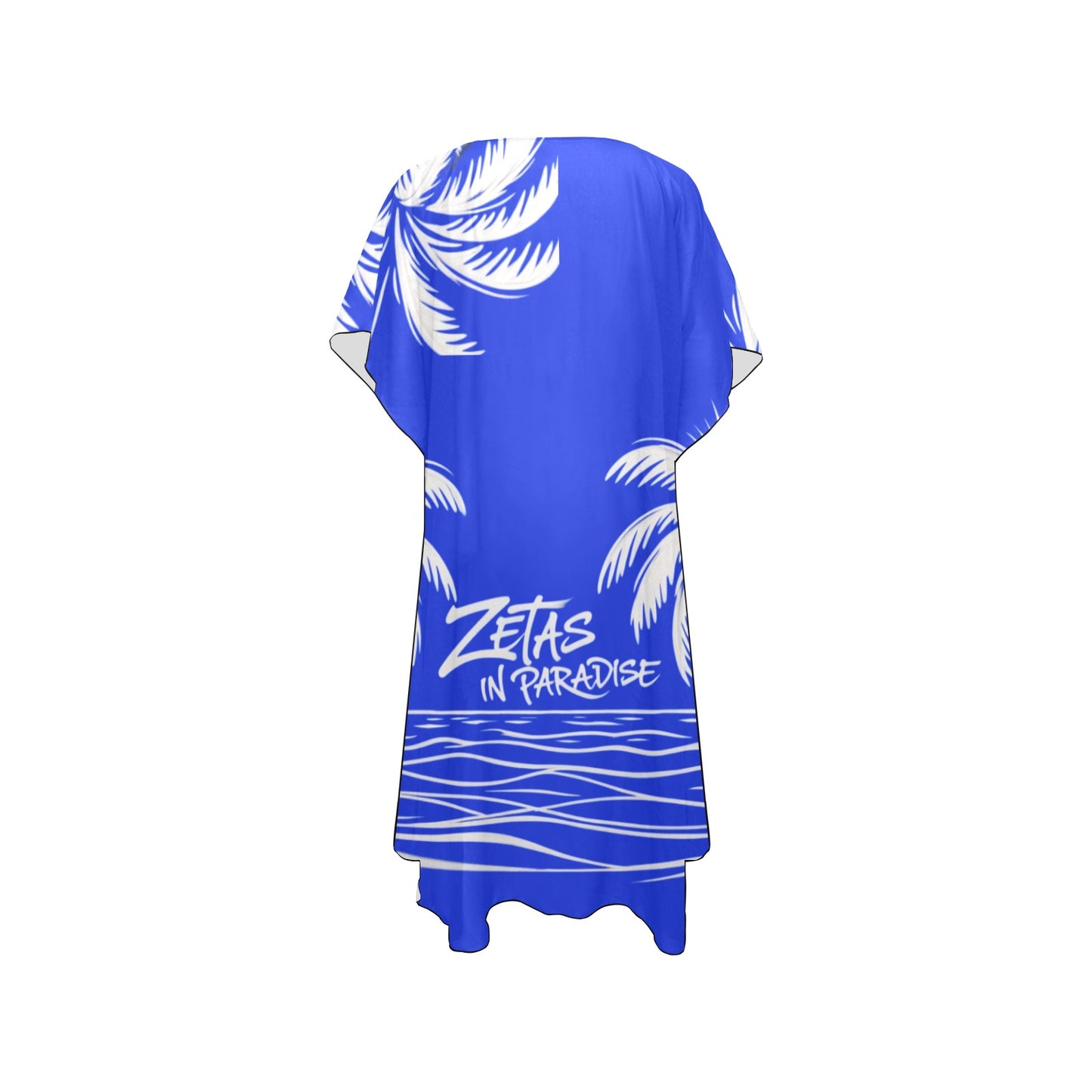 Zeta-Inspired Royal Blue & White Chiffon Cover-Up – Zeta in Paradise