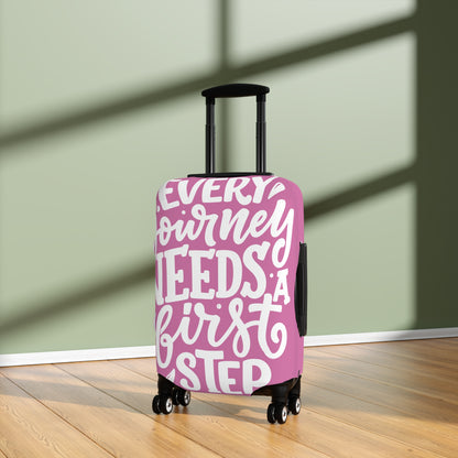Every Journey  Pnk & White Luggage Cover