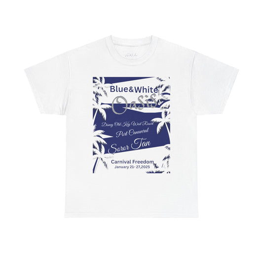 Blue Oasis Unisex Tee -  Vacation Shirt Soror Tan