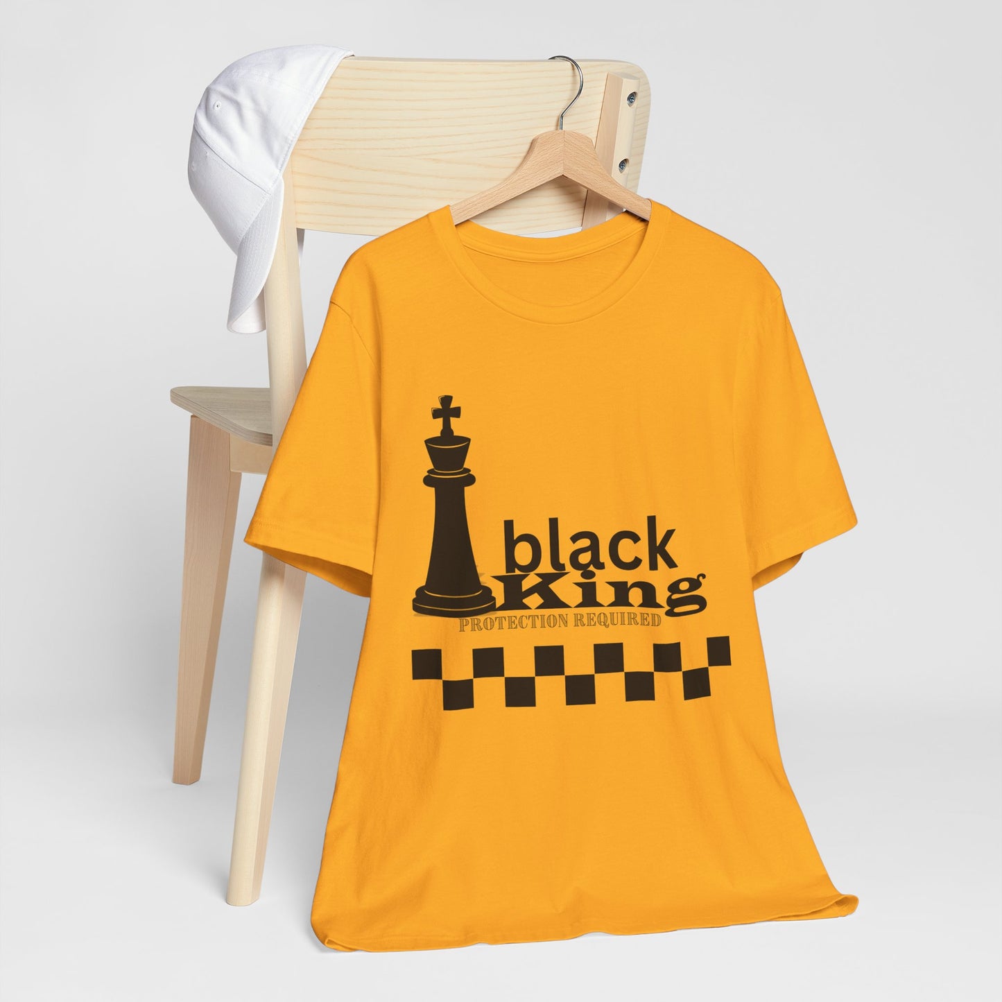 Black King Chess Tee - Unisex Jersey Short Sleeve