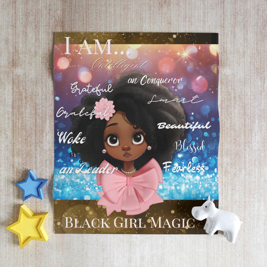 I AM Black Girl Magic Throw Blanket-VMA Specialties Boutique