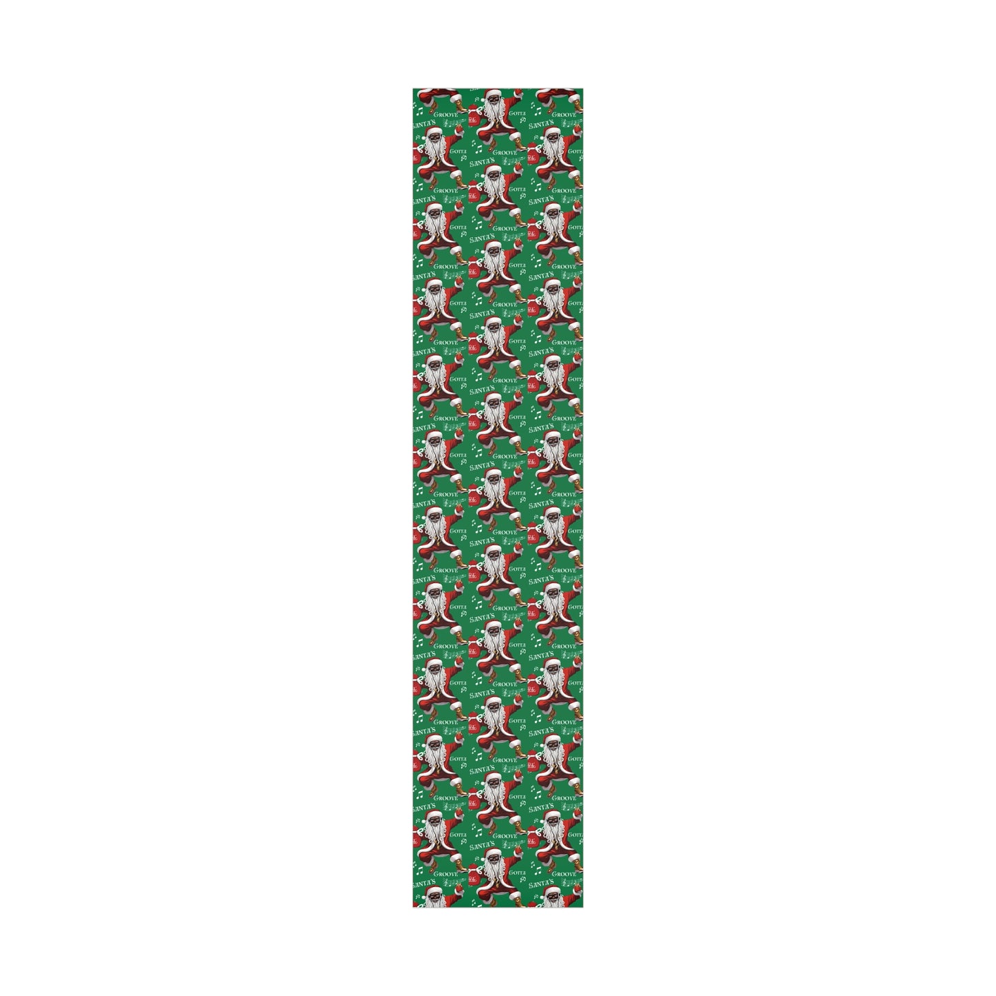 Santa Gotta Groove, African American Santa Christmas Holiday Wrap