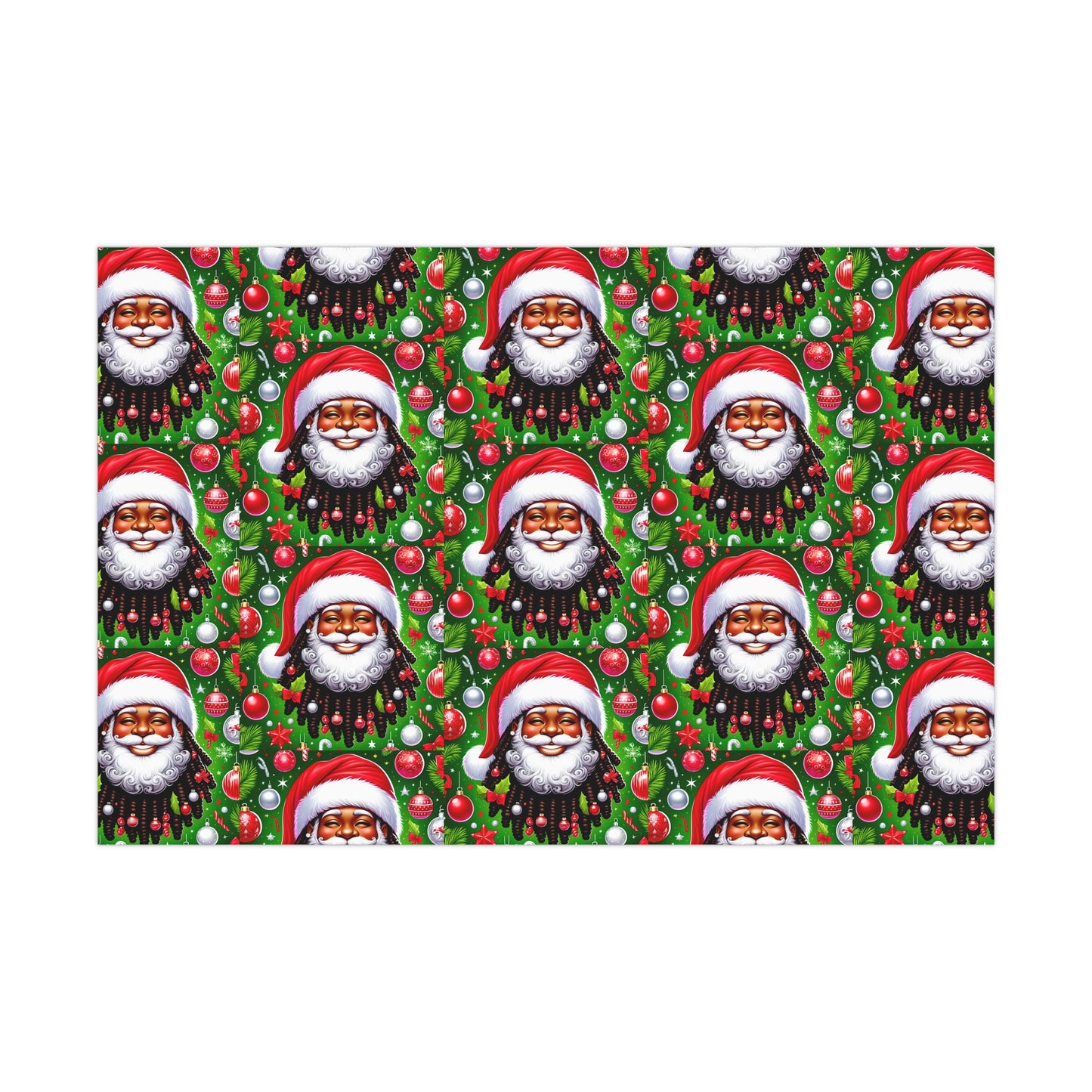 Christmas Cheer African American Wrapping Papers, Holiday Ornaments, Rosy Cheeks, Nose, Xmas Spirit Decor, Party