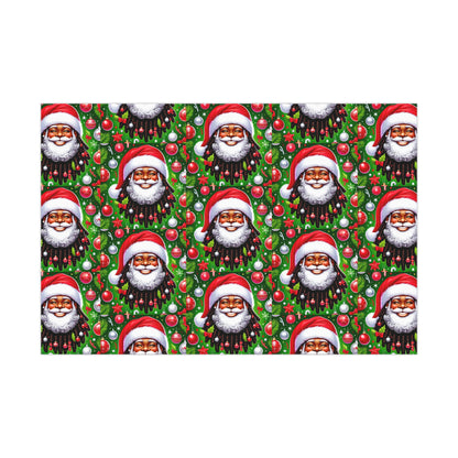 Christmas Cheer African American Wrapping Papers, Holiday Ornaments, Rosy Cheeks, Nose, Xmas Spirit Decor, Party