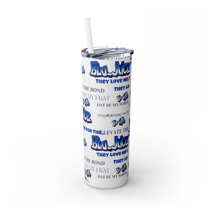 20oz Skinny Tumbler with Straw - Fraternity and Sorority Theme - BluJuice Design