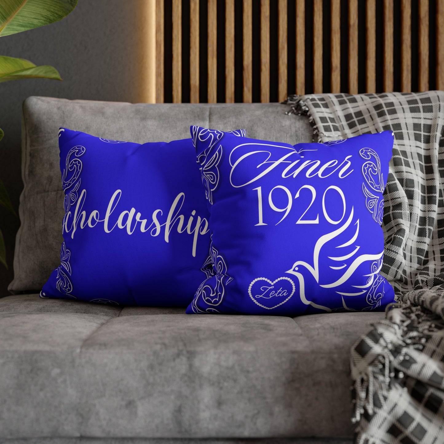 Scholarship 1920 Faux Suede Square Pillowcase