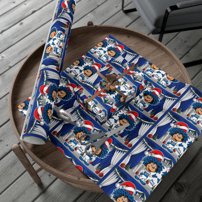 Wrapping Paper, Christmas Gift Wrap Papers with Sailor Santa Design, Nautical Holiday Decor, Festive Table Setting, DIY Gift