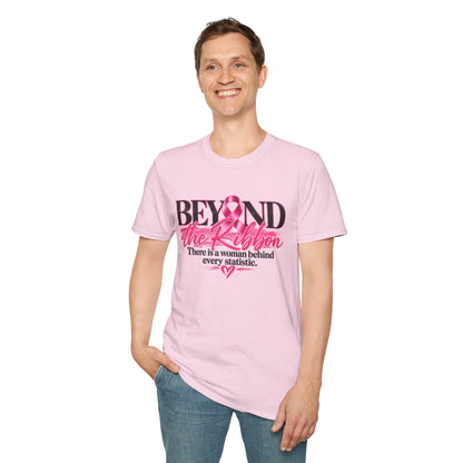 Breast Cancer Awareness T-Shirt — "Beyond the Ribbon" Her Story, Her Strength Design