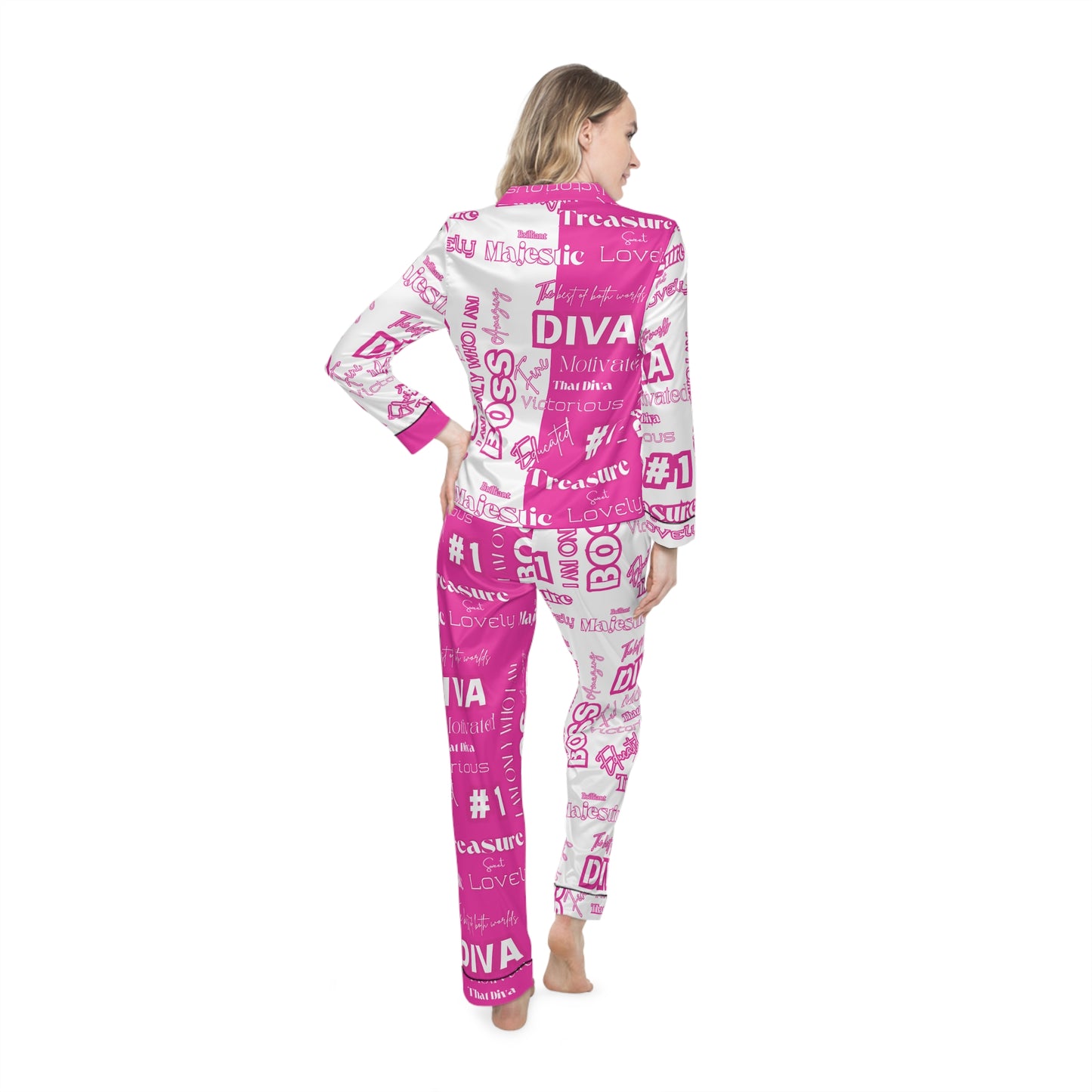 Diva Inspired Customization Women's Satin Pajamas