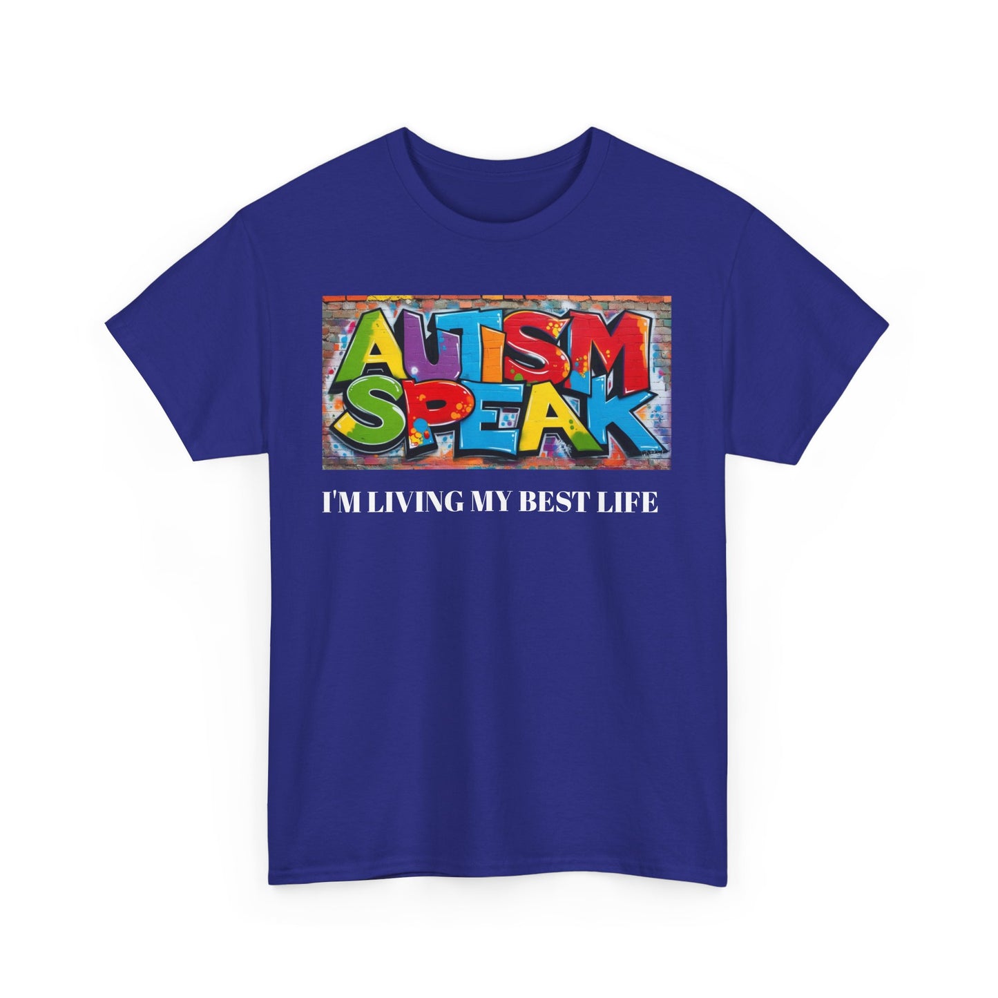 Graffiti Style Tee Shirt with 'AUTISM SPEAK' Design
