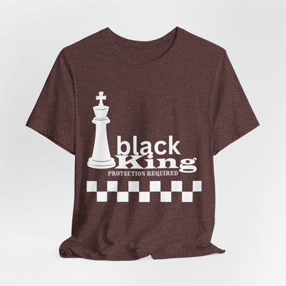 Black King Chess Tee - Unisex Jersey Short Sleeve