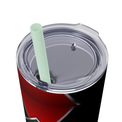 DANGER Skinny Tumbler with Straw, 20oz
