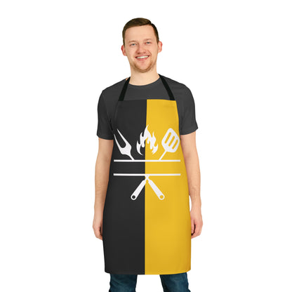 Personalization Black/Yellow Grill Apron, 5-Color Straps