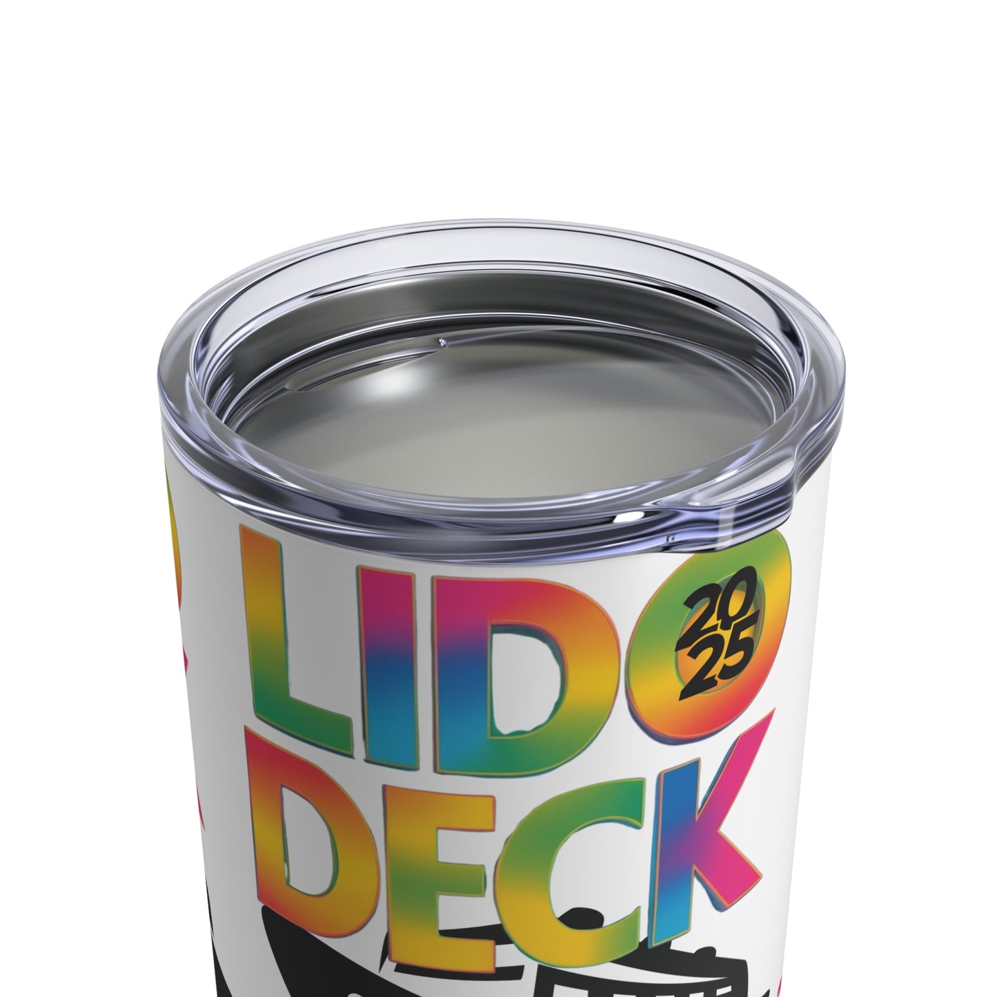 Tumbler 10oz Lido Deck Cruise 2025 Rainbow Nautical Ship's Wheel Design