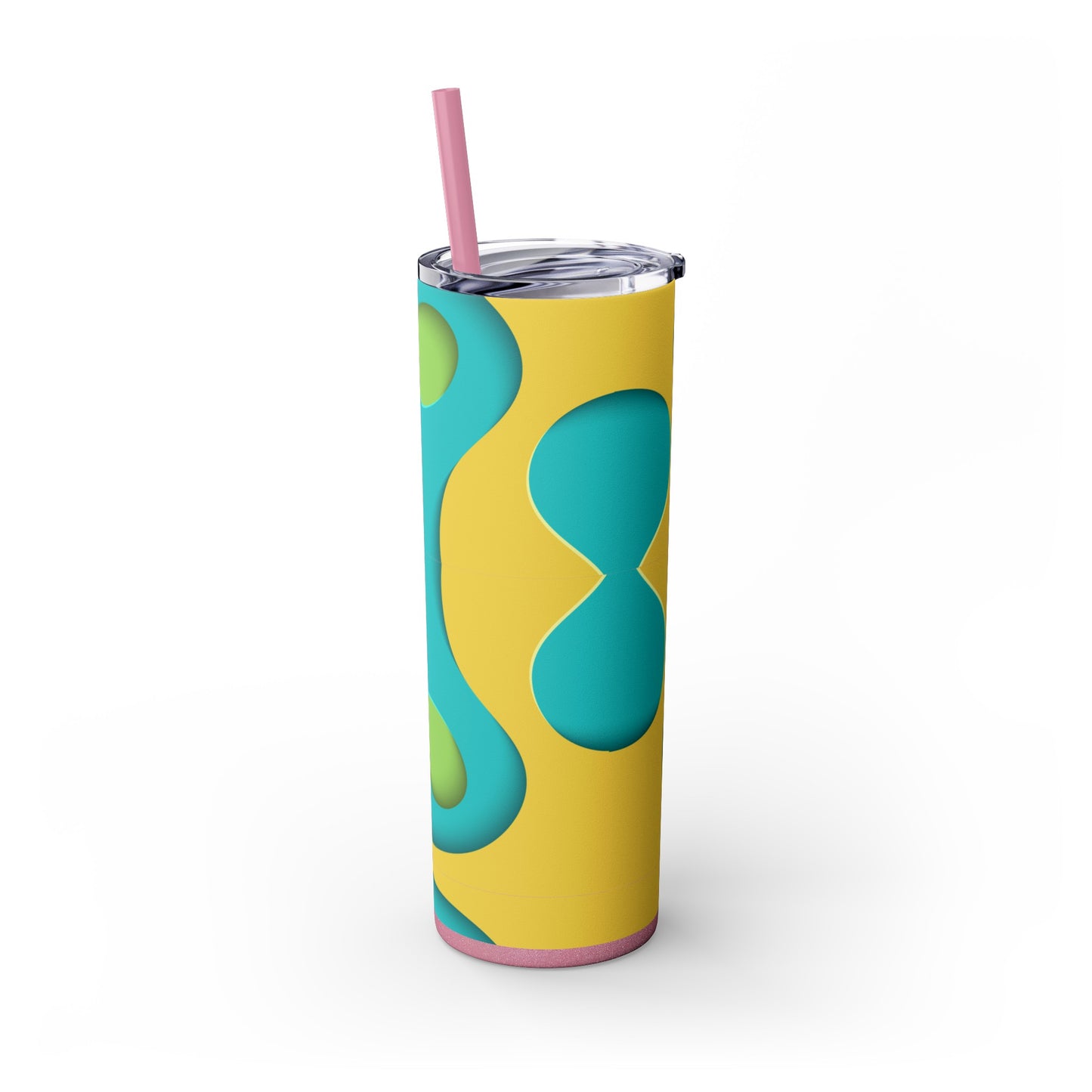 Cotton Candy Skinny Tumbler with Straw, 20oz
