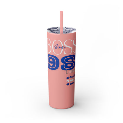 Customizable 1983 Born Skinny Tumbler with Straw, 20oz