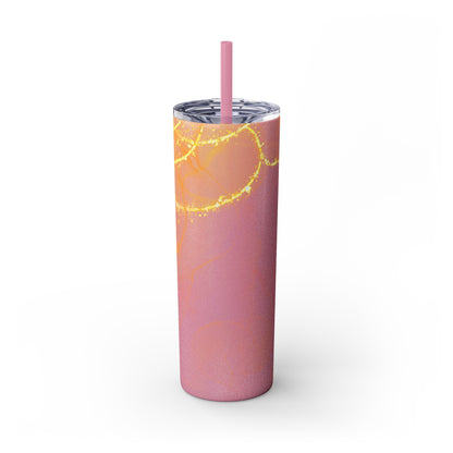 Fire  Skinny Tumbler with Straw, 20oz Model# 051701