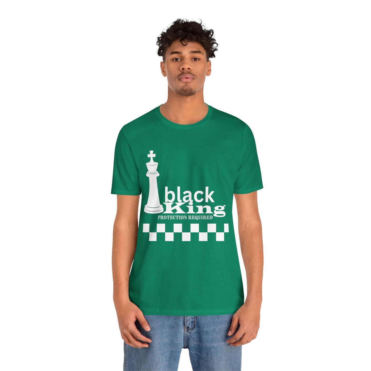 Black King Chess Tee - Unisex Jersey Short Sleeve