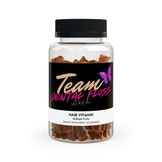 Team Dental Floss Hair Vitamin Gummies (60 Gummies)