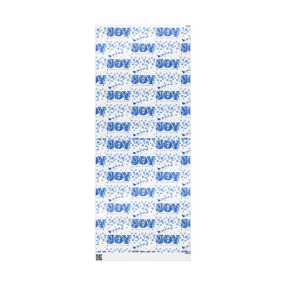 Wrapping Paper, Joy Since 1920 Zeta Inspired Christmas Gift Wrap, Royal Blue and White, Have a Merry Finer Christmas, Holiday