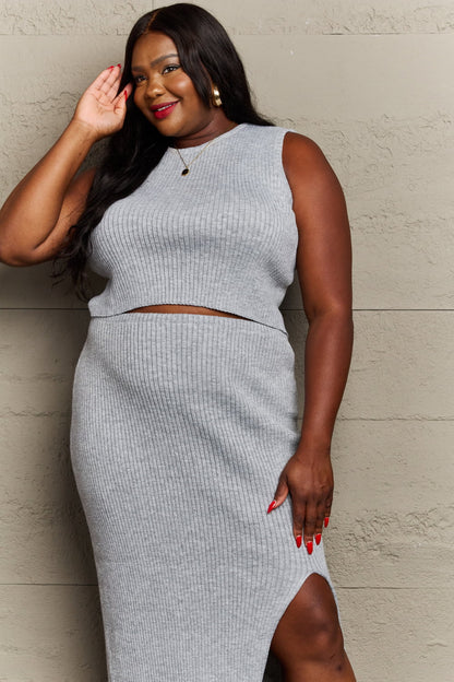 Sew In Love She's All That Fitted Two-Piece Skirt Set-VMA Specialties Boutique