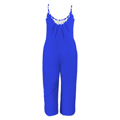 Zeta Jumper Pleated Cami Pocket Wide Leg Jumpsuit