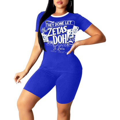 They done let the Zetas in the Doh! Yoga Zet Women's Short Yoga Set