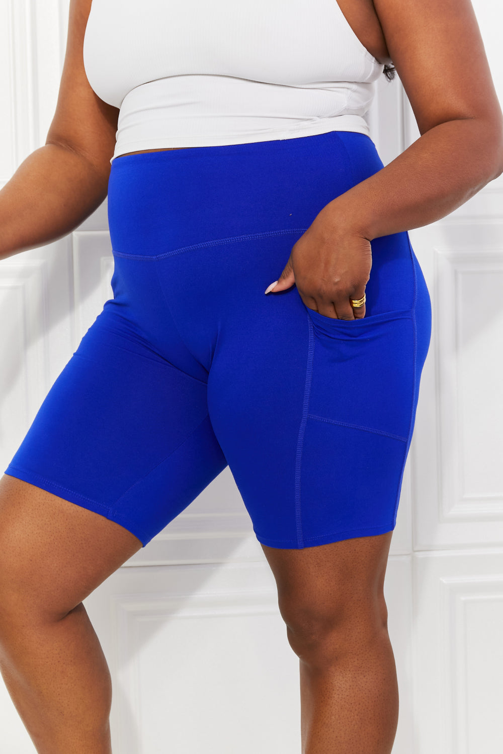 Zenana Full Size Never Let You Go Brushed Biker Shorts-VMA 