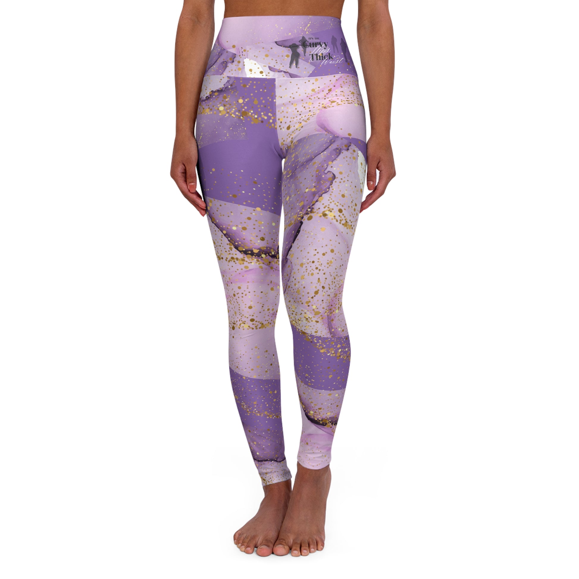 Curvy Hips Purple Haze High Waisted Yoga Leggings-VMA Specialties Boutique