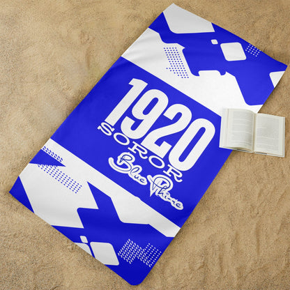 Tre Phire 1920 Soror Blue Phi Beach Towel