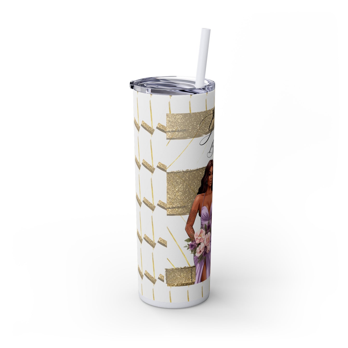 "Will you be my Bridesmaid?" Skinny Tumbler with Straw, 20oz