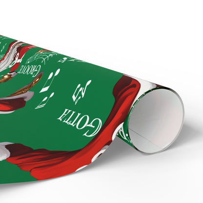 Santa Gotta Groove, African American Santa Christmas Holiday Wrap