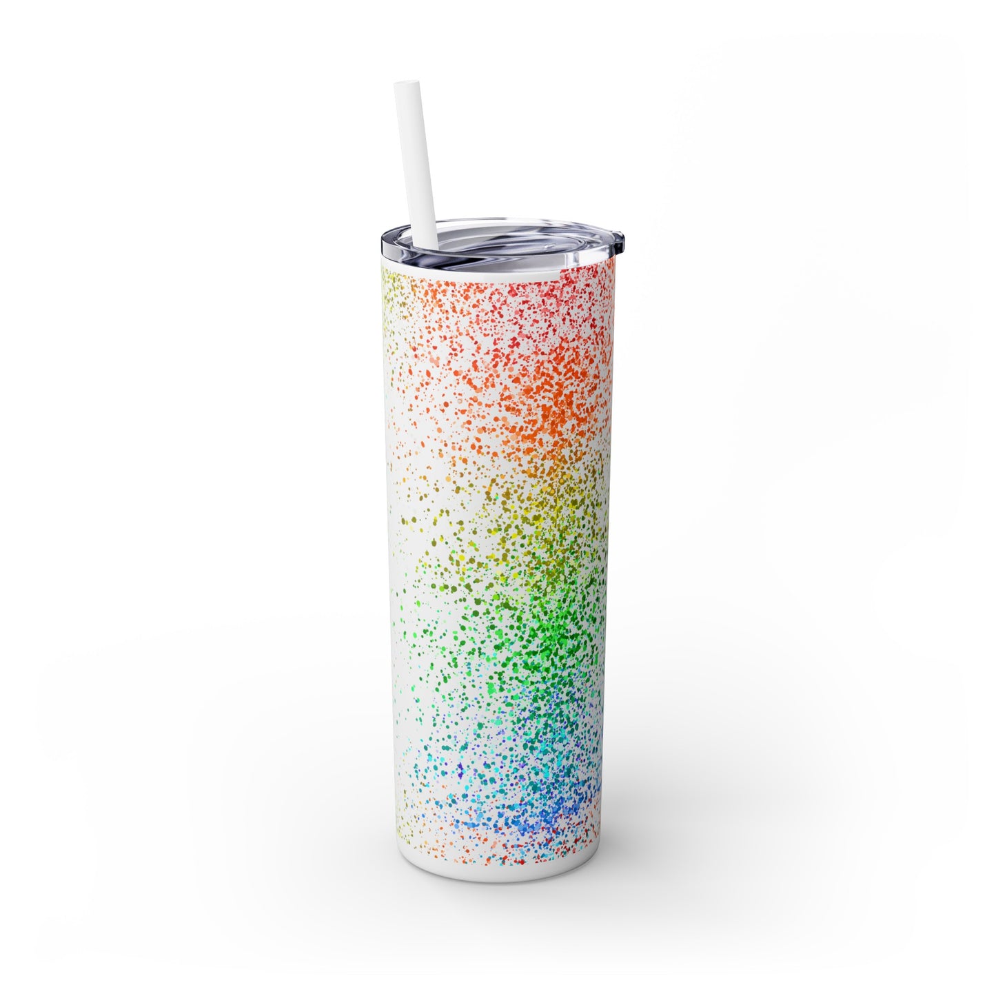 Rainbow Love #1 Skinny Tumbler with Straw, 20oz