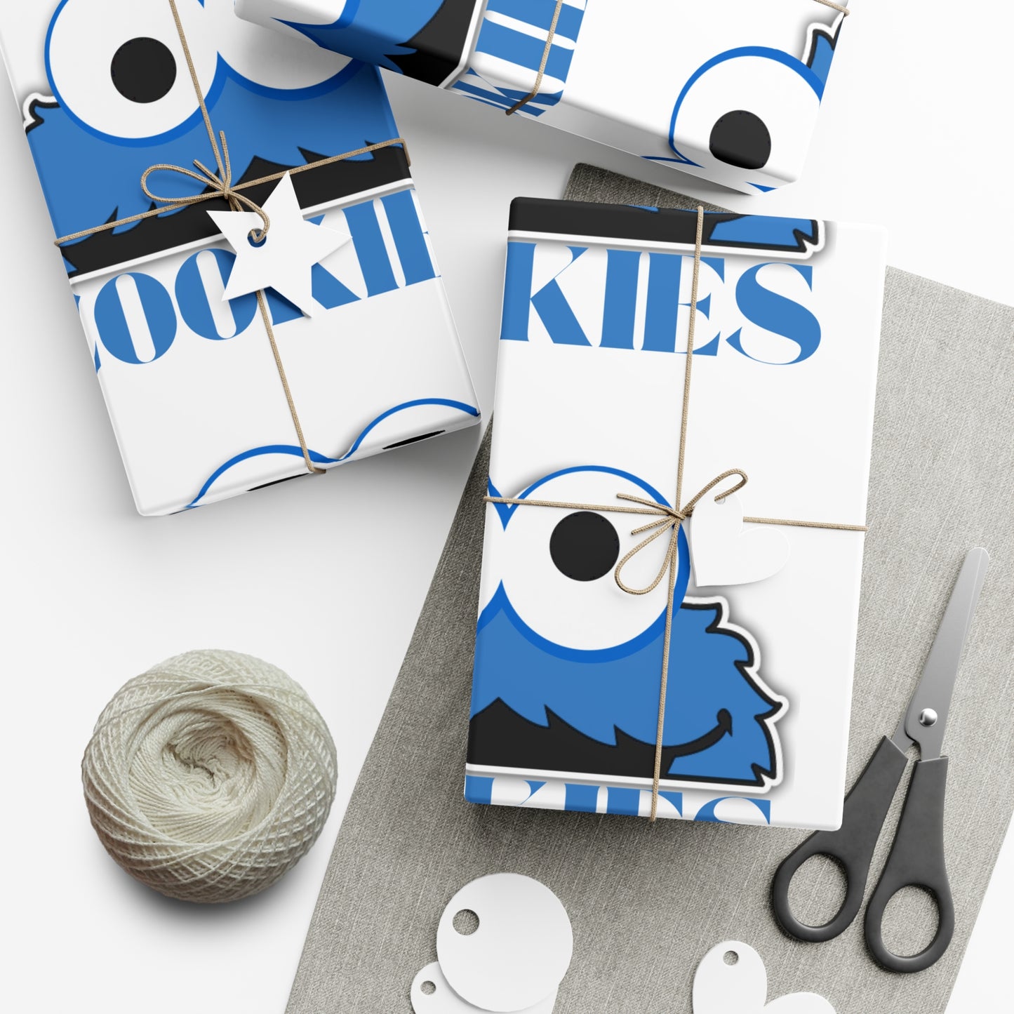 Gift Wrap Papers-Cookie Monster Inspired