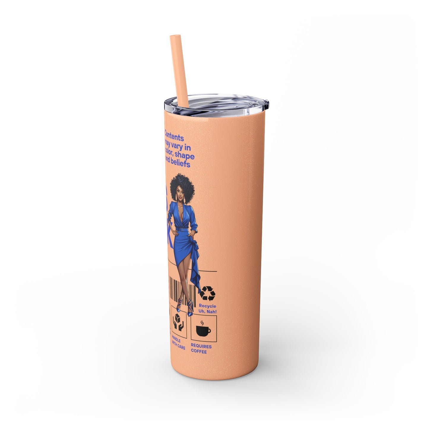 Boss Chick Skinny Tumbler with Straw, 20oz