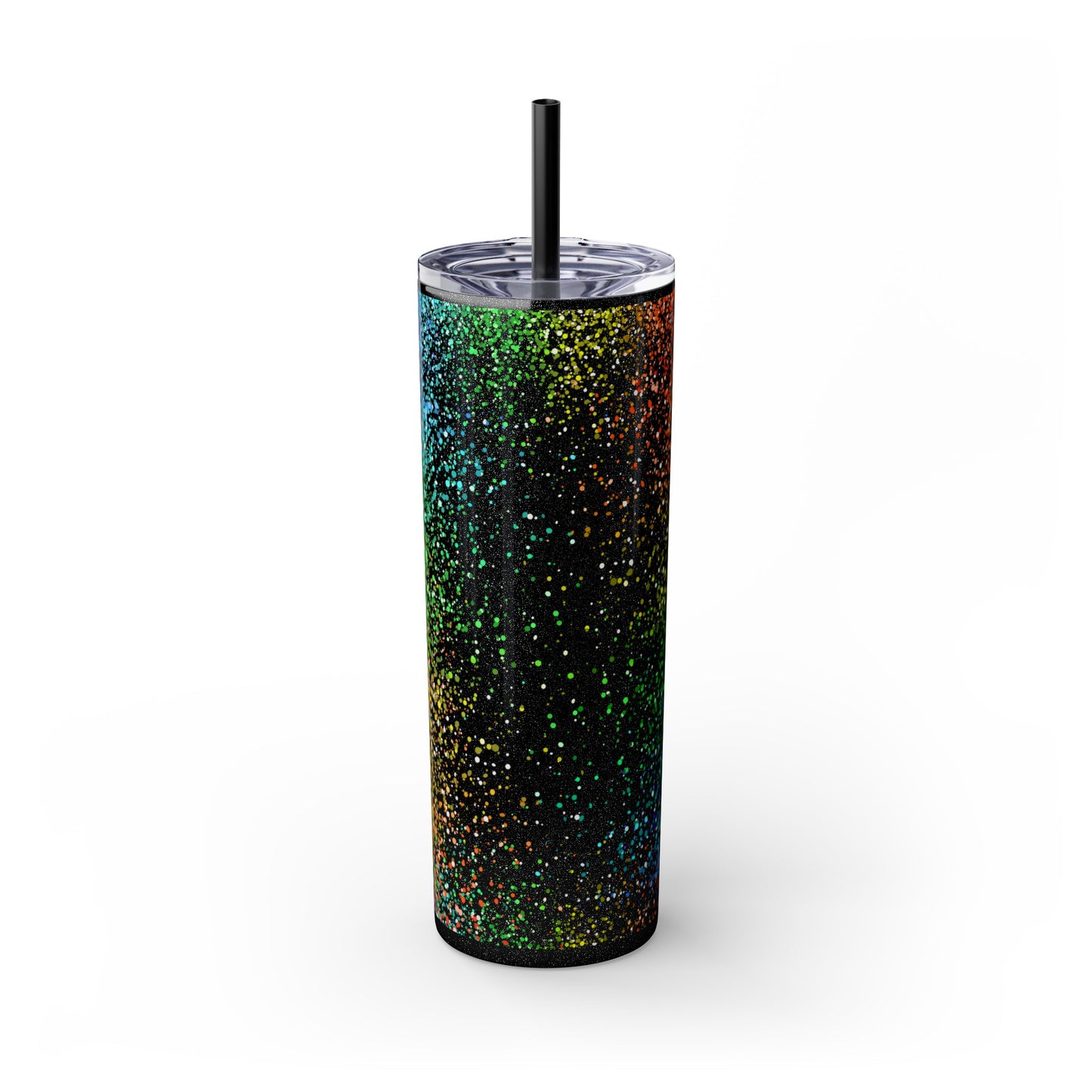 Rainbow Love #1 Skinny Tumbler with Straw, 20oz