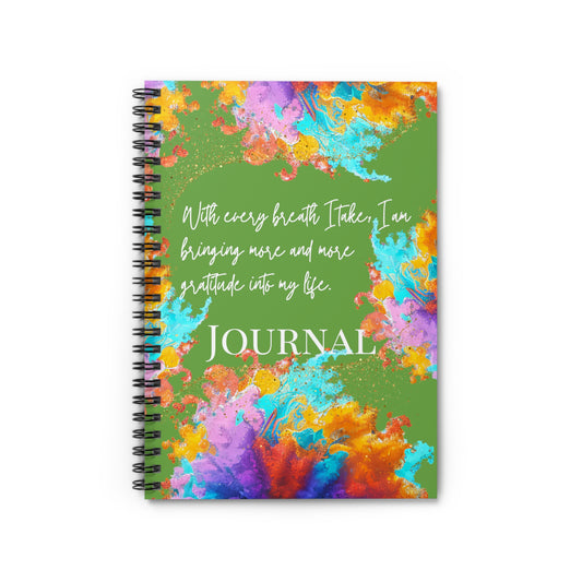 With Every Breath Spiral Notebook - Ruled Line Journal-