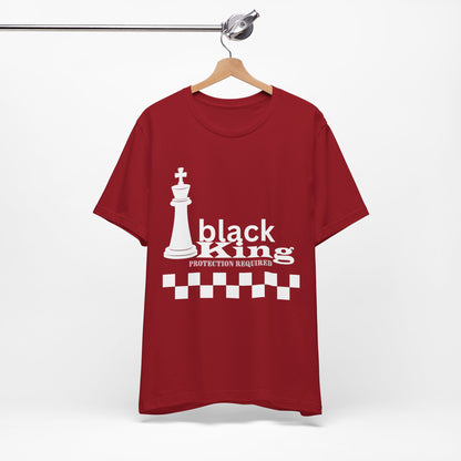 Black King Chess Tee - Unisex Jersey Short Sleeve