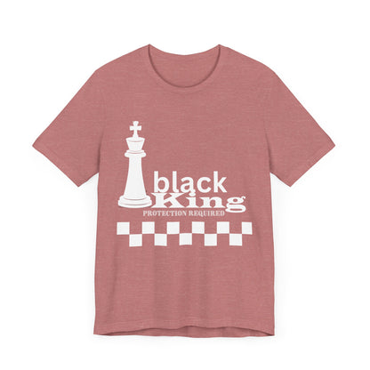 Black King Chess Tee - Unisex Jersey Short Sleeve
