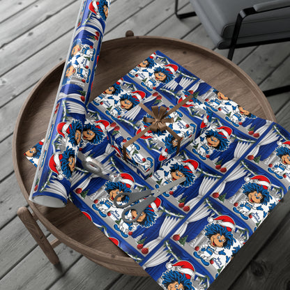Wrapping Paper, Christmas Gift Wrap Papers with Sailor Santa Design, Nautical Holiday Decor, Festive Table Setting, DIY Gift