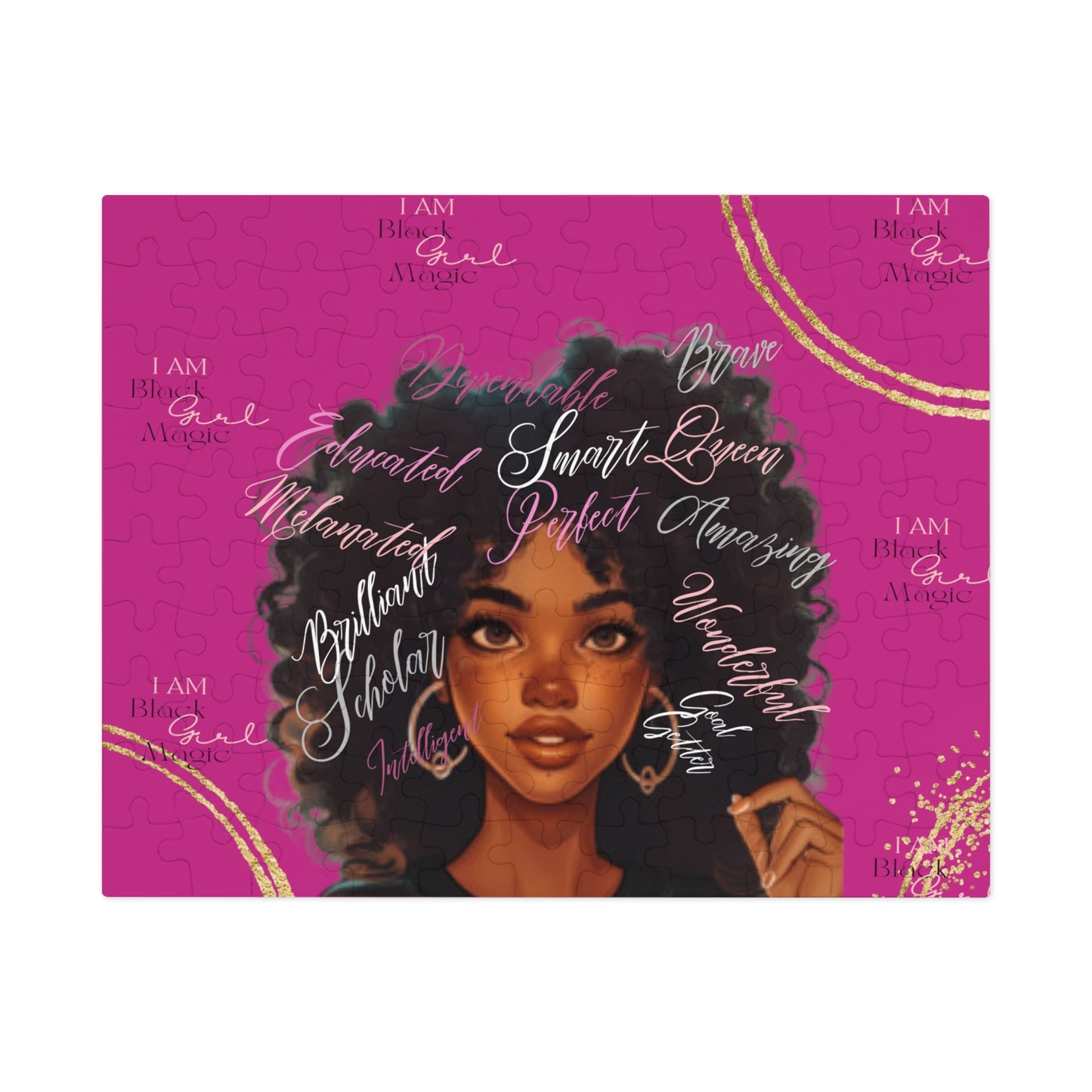 Black Girl Magic Affirmation Jigsaw Puzzle (30 & 110Piece)