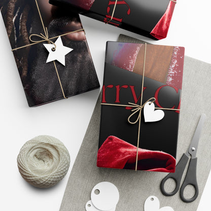 Merry Christmas  African American Inspired Santa Clause -Gift Wrap