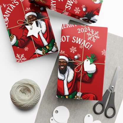 Gift Wrap-African American Inspired Santa Swag
