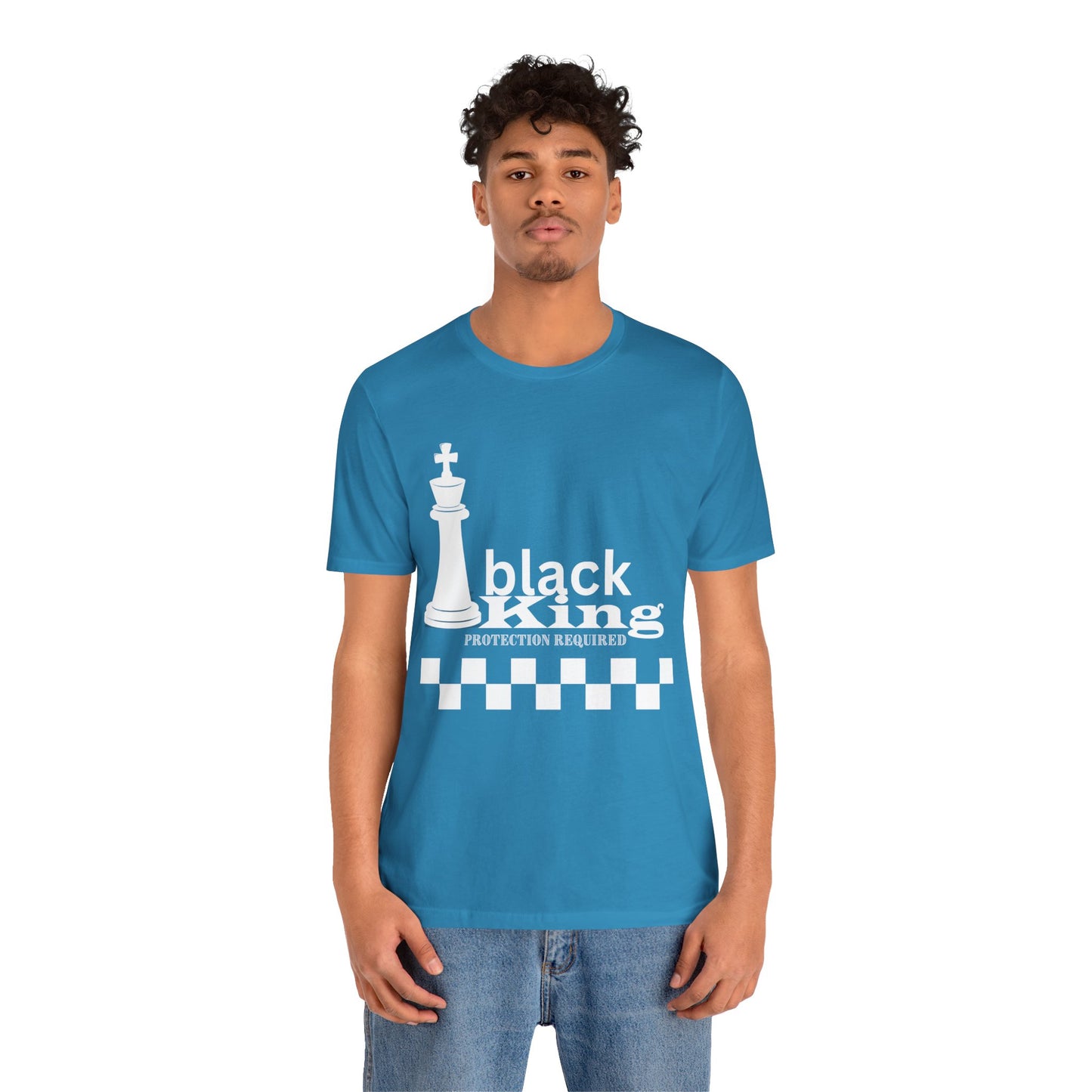 Black King Chess Tee - Unisex Jersey Short Sleeve