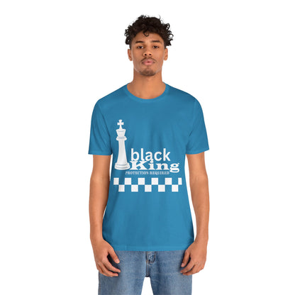 Black King Chess Tee - Unisex Jersey Short Sleeve
