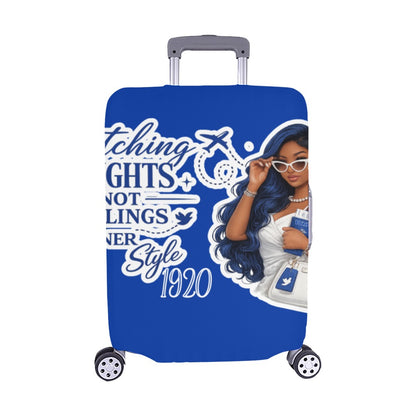 1920 Statement Soror Luggage Cover – “Catching Flights Not Feelings” Edition