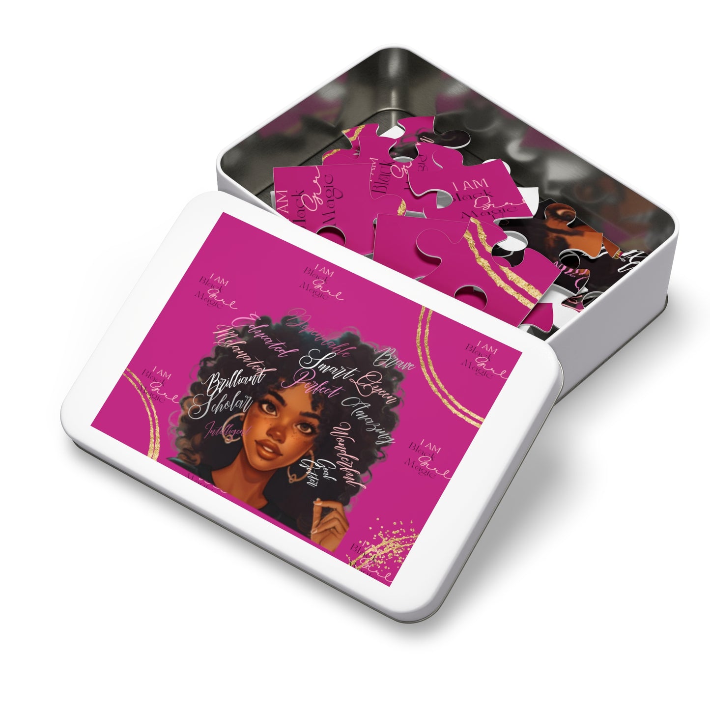 Black Girl Magic Affirmation Jigsaw Puzzle (30 & 110Piece)