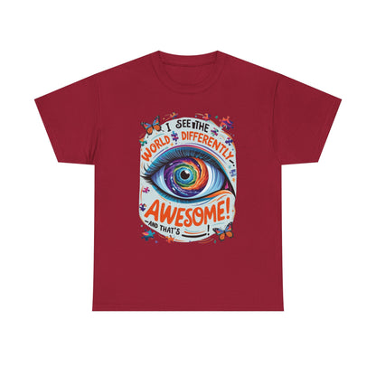 Autistic Mind Unisex Tee, Neurodiversity Shirt, Eye Galaxy T-Shirt, Puzzle Pieces, Unique Perspectives Tee, Autism Awareness